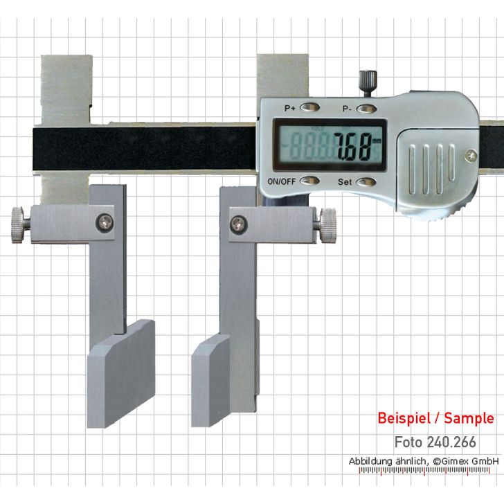Meas. tips for digging. uni. caliper, with large measuring face