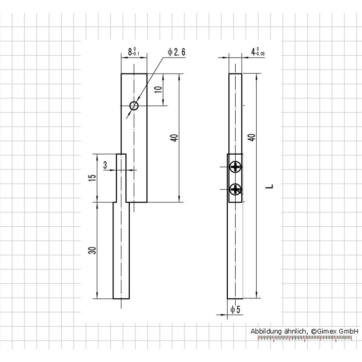 Meas. tips for digging. uni. caliper, with round pin