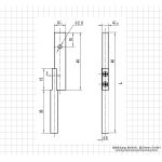 Meas. tips for digging. uni. caliper, with round pin