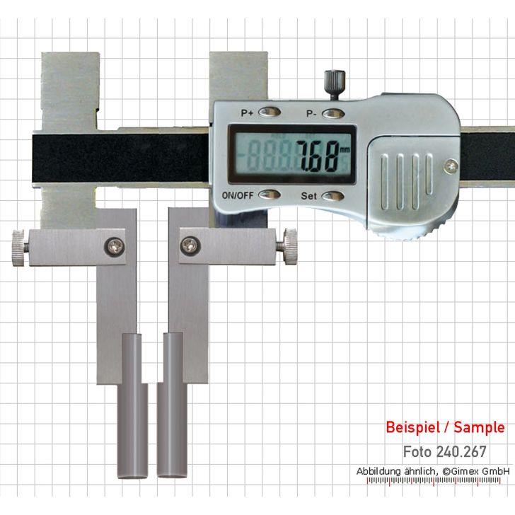Meas. tips for digging. uni. caliper, with round pin