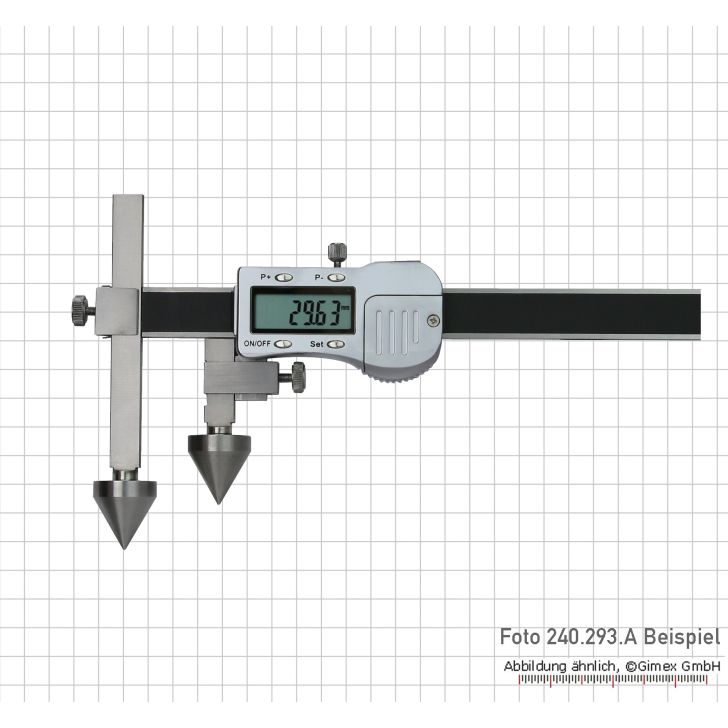 Measuring point for digital caliper for hole center distance 300 mm