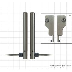 Measuring insert with tip for caliper adapter