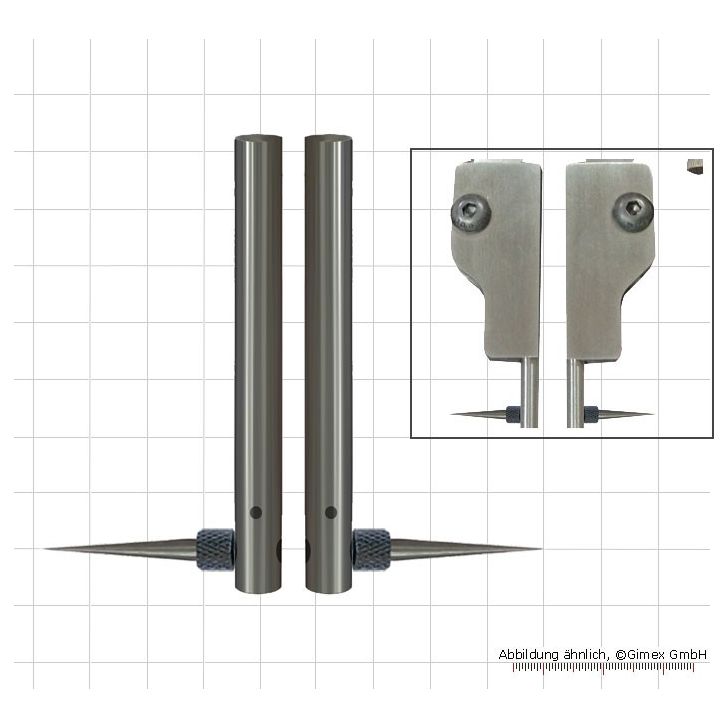 Measuring insert with tip for caliper adapter