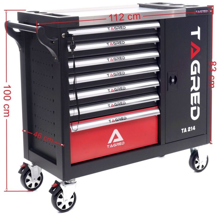 Tool trolley with tools 298 pcs.