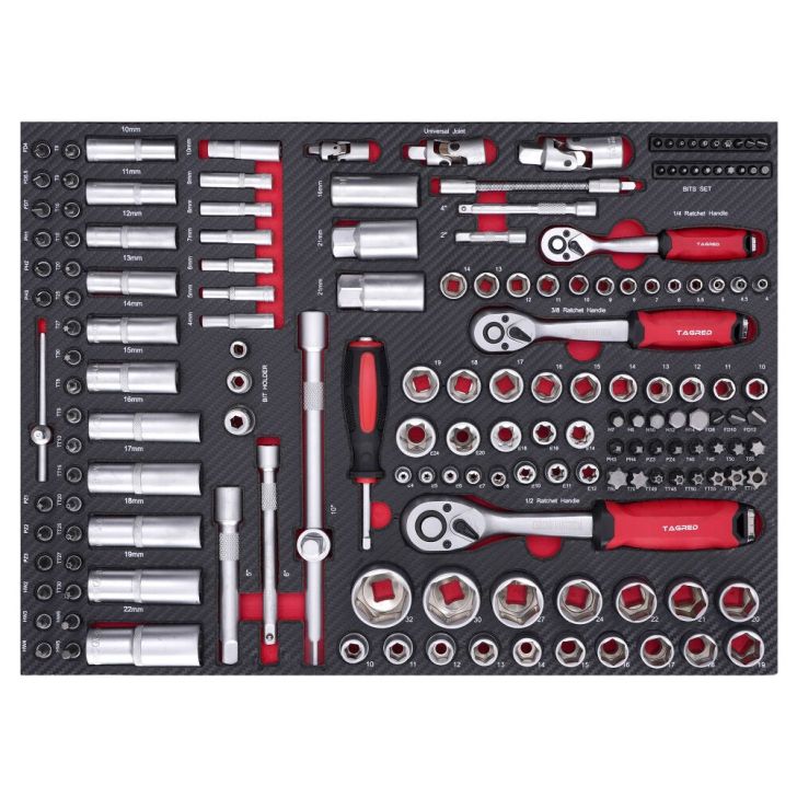 Tool trolley with tools 306 pcs.