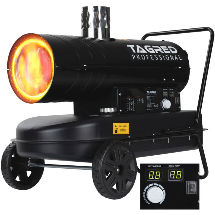 Oil heater TA973 with chimney TAGRED 20kW, thermostat, LCD