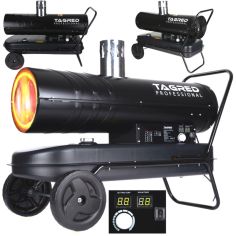 Eļļas sildītājs TA974 ar skursteni TAGRED 30kW, termostats, LCD