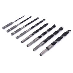 HEX 1/4 twist wood drill bits 3-10mm, set of 8 pieces. 2