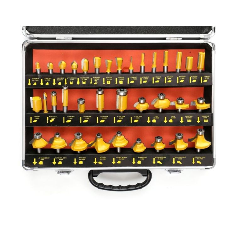 Фрезы по дереву с подшипниками, 35 шт.