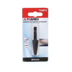 Stripper, conical cutter for wood - rasp, 15mm hex shank 2
