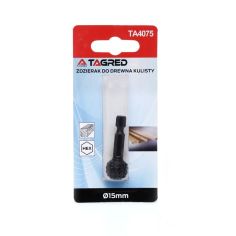 Remover, ball cutter for wood - rasp, 15mm hex shank 2