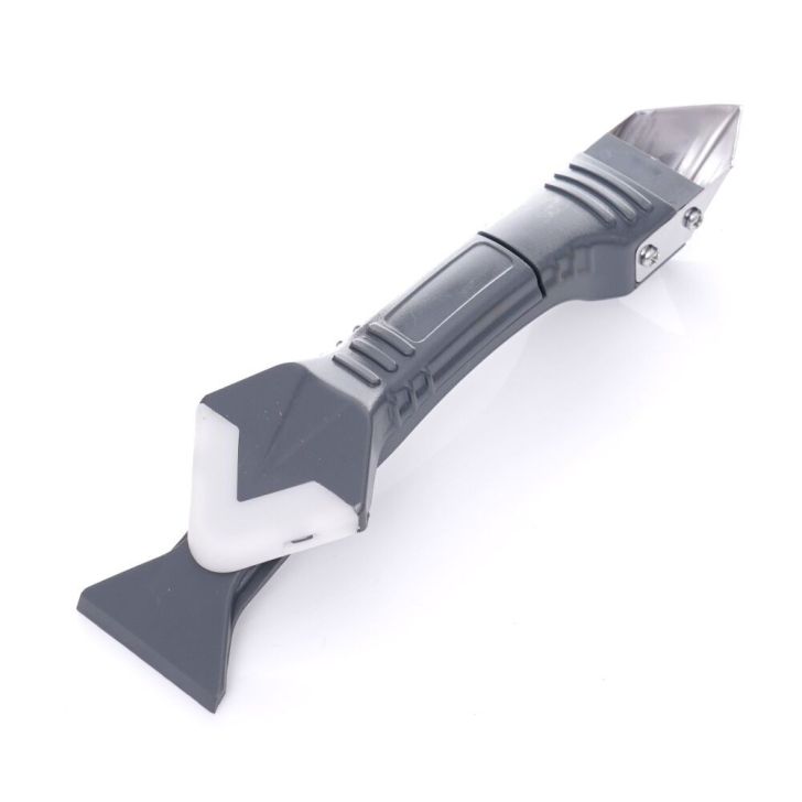 Spatula, scraper for cutting and applying silicone grout 3in1, 5 tips