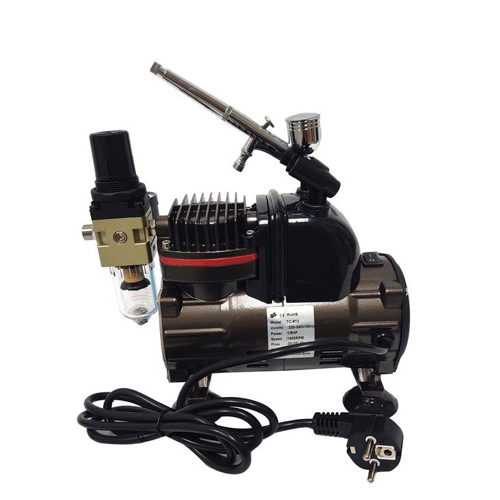 Kompresors ar aerografu TC-812K + AB130
