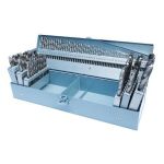 Set of grooved bits HSS/ 118pcs / 1-13mm Holzmann