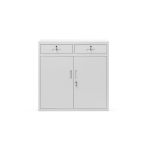 JAN NOWAK metal office filing cabinet with drawers LENA: gray