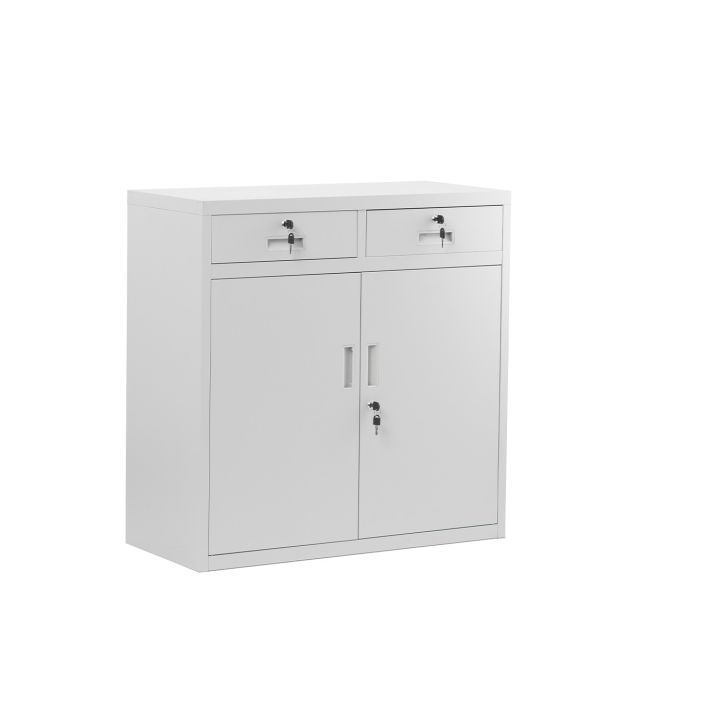 JAN NOWAK metal office filing cabinet with drawers LENA: gray