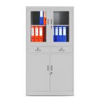 JAN NOWAK metal office glass door file cabinet with drawers EDMUND: gray