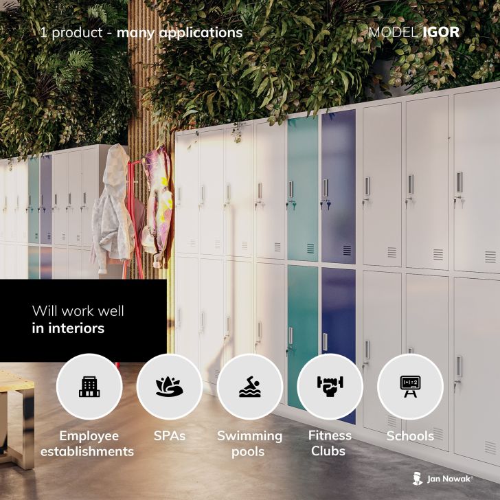 JAN NOWAK 6-door OHS wardrobe for clothes IGOR