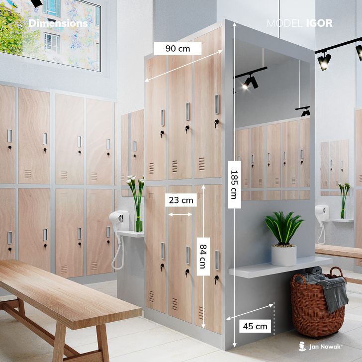 JAN NOWAK 6-door OHS wardrobe for clothes IGOR