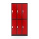 JAN NOWAK 6 durvju OHS skapis drēbēm IGOR: antracīta sarkans