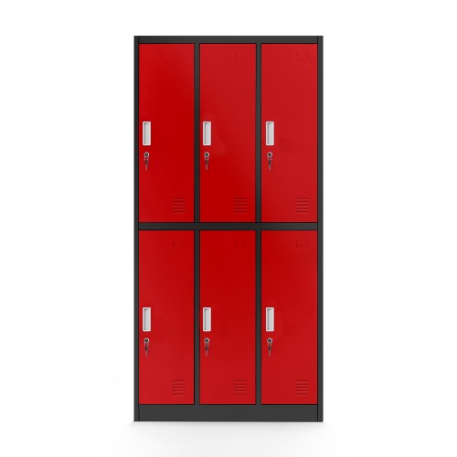 JAN NOWAK 6 durvju OHS skapis drēbēm IGOR: antracīta sarkans