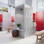 JAN NOWAK 6-door OHS wardrobe for clothes IGOR: anthracite red