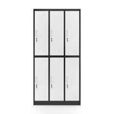 JAN NOWAK 6-door OHS wardrobe for clothes IGOR: anthracite-white