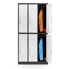 JAN NOWAK 6-door OHS wardrobe for clothes IGOR: anthracite-white 2