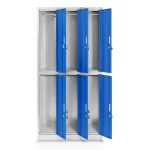 JAN NOWAK 6-door OHS wardrobe for clothes IGOR: gray-blue