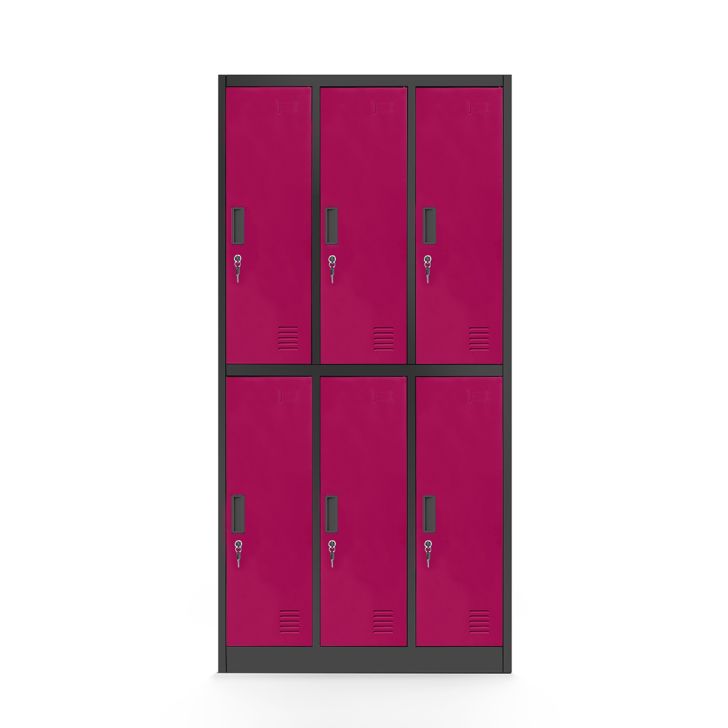 JAN NOWAK 6-door OHS wardrobe for clothes IGOR: fuchsia