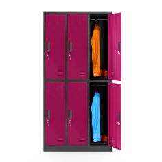 JAN NOWAK 6-door OHS wardrobe for clothes IGOR: fuchsia 2