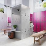 JAN NOWAK 6-door OHS wardrobe for clothes IGOR: fuchsia