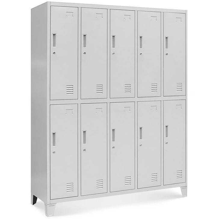 JAN NOWAK 10-door OHS wardrobe for clothes BARTEK: gray