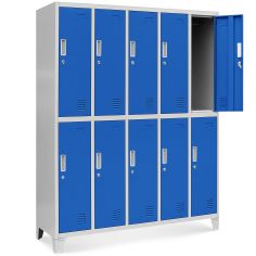 JAN NOWAK 10-door OHS wardrobe for clothes BARTEK: gray-blue 2
