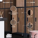 JAN NOWAK Eco Design 10-door storage cabinet BARTEK: anthracite/walnut