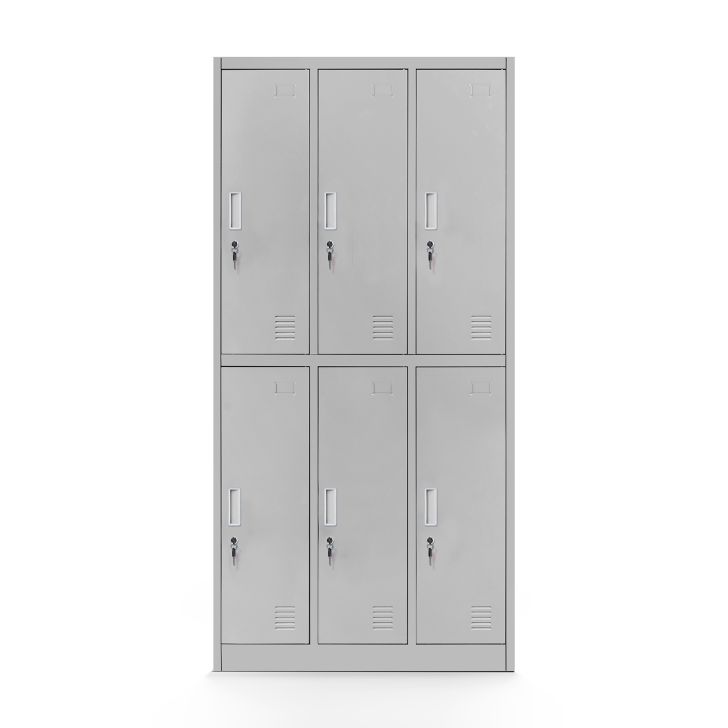 JAN NOWAK 6-door OHS wardrobe for clothes IGOR: gray