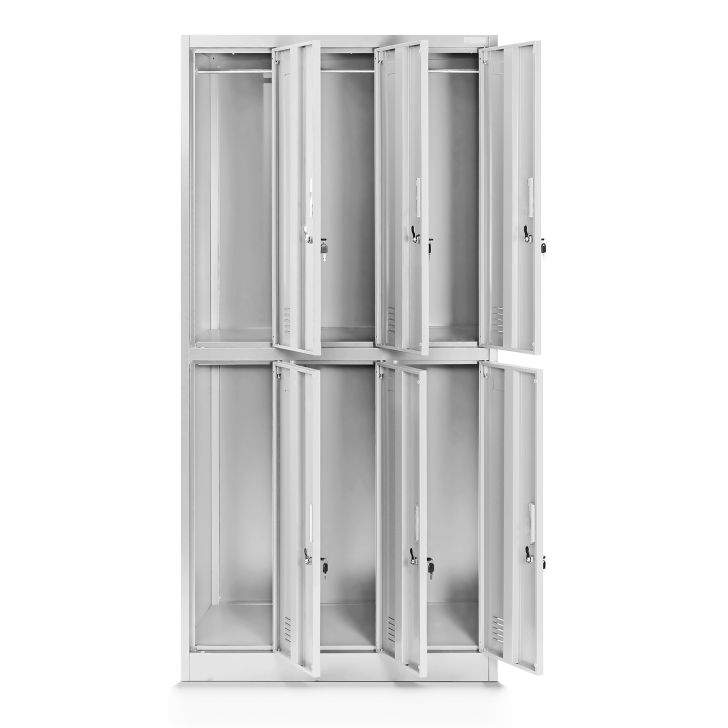 JAN NOWAK 6-door OHS wardrobe for clothes IGOR: gray