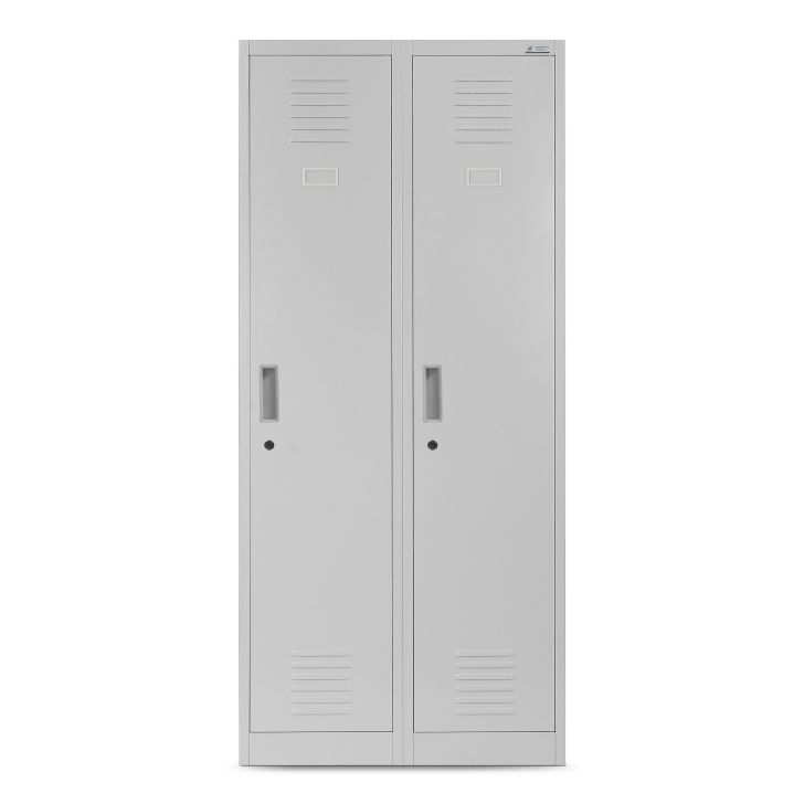 JAN NOWAK 4-compartment OHS wardrobe for clothes KACPER: gray