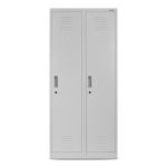 JAN NOWAK 4-compartment OHS wardrobe for clothes KACPER: gray