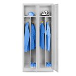 JAN NOWAK 4-compartment OHS wardrobe for clothes KACPER: gray