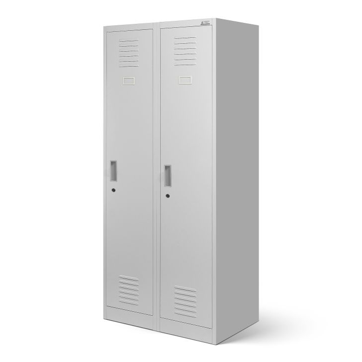 JAN NOWAK 4-compartment OHS wardrobe for clothes KACPER: gray