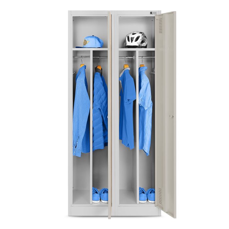 JAN NOWAK Eco Design 6-door OHS storage cabinet KACPER: white/sonoma oak