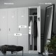JAN NOWAK Eco Design 6 durvju OHS glabāšanas skapis KACPER: balts/sonoma ozols