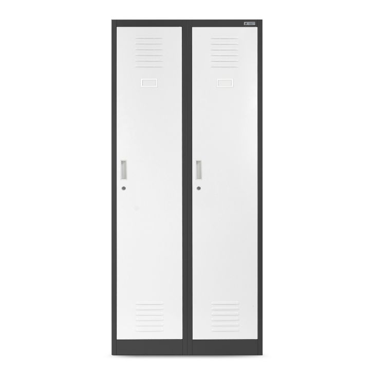 JAN NOWAK 4-compartment OHS wardrobe for clothes KACPER: anthracite-white