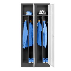 JAN NOWAK 4-compartment OHS wardrobe for clothes KACPER: anthracite-white 2