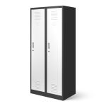 JAN NOWAK 4-compartment OHS wardrobe for clothes KACPER: anthracite-white