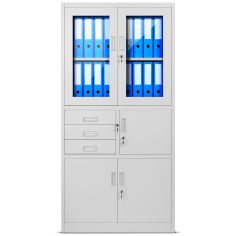 JAN NOWAK metal office filing cabinet with safe FILIP: gray 2
