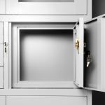 Шкаф офисный металлический JAN NOWAK с сейфом FILIP: серый