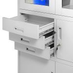 Шкаф офисный металлический JAN NOWAK с сейфом FILIP: серый