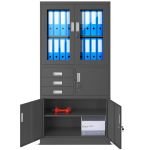 Шкаф офисный металлический JAN NOWAK с сейфом FILIP: антрацит